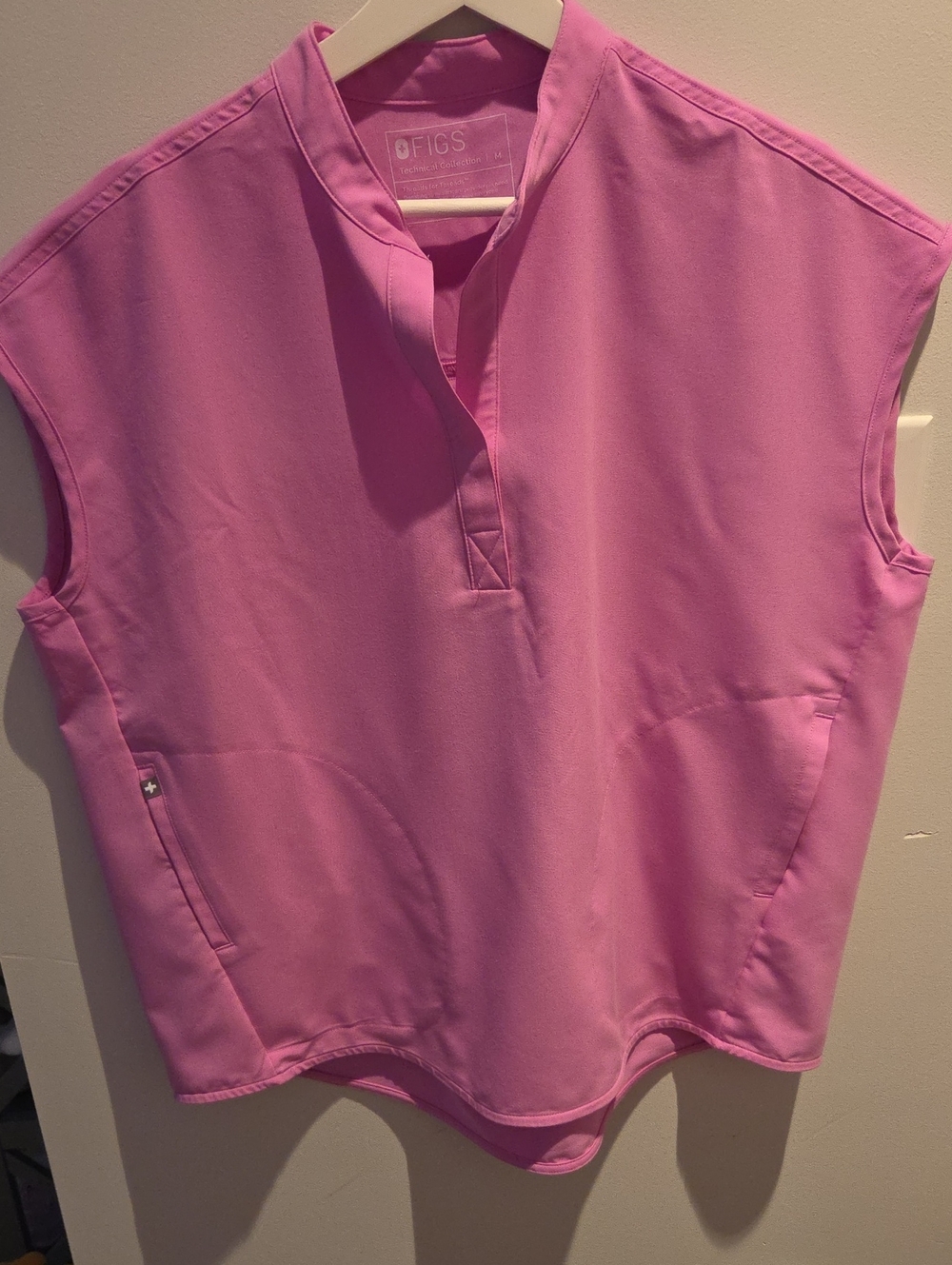 Figs Pink Sleeveless Medical Top